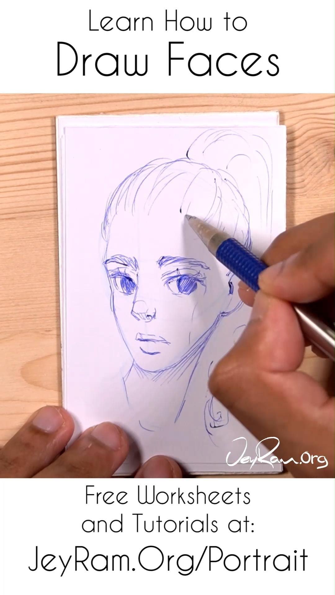 How to Draw Girl Face in 8 Steps: Free Worksheets & Tutorials -   16 beauty Drawings faces ideas