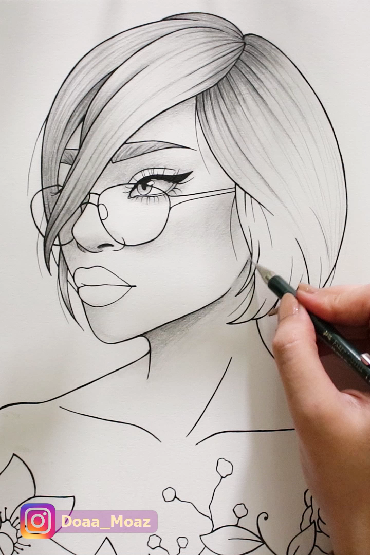 Coloring page  -   16 beauty Drawings faces ideas