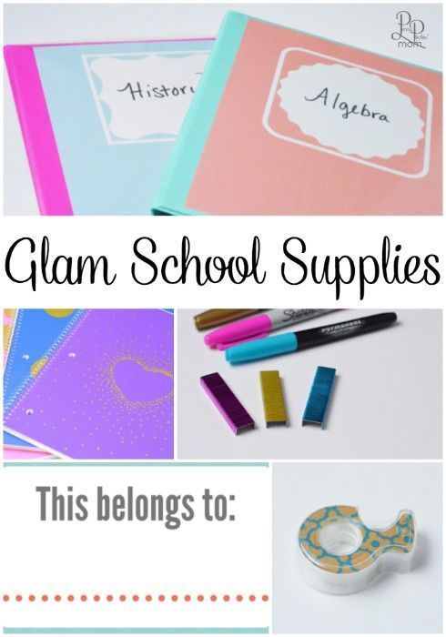 Upgrade Boring School Supplies into GLAM School Supplies -   16 diy School Supplies for girls ideas