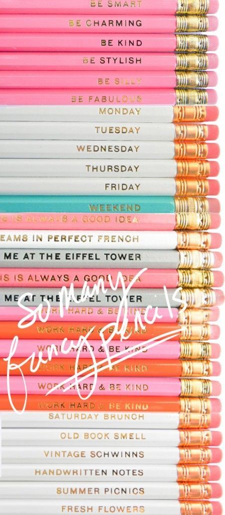 Lovely Finds: Cute Pencils - Ashley Brooke Designs -   16 diy School Supplies for girls ideas