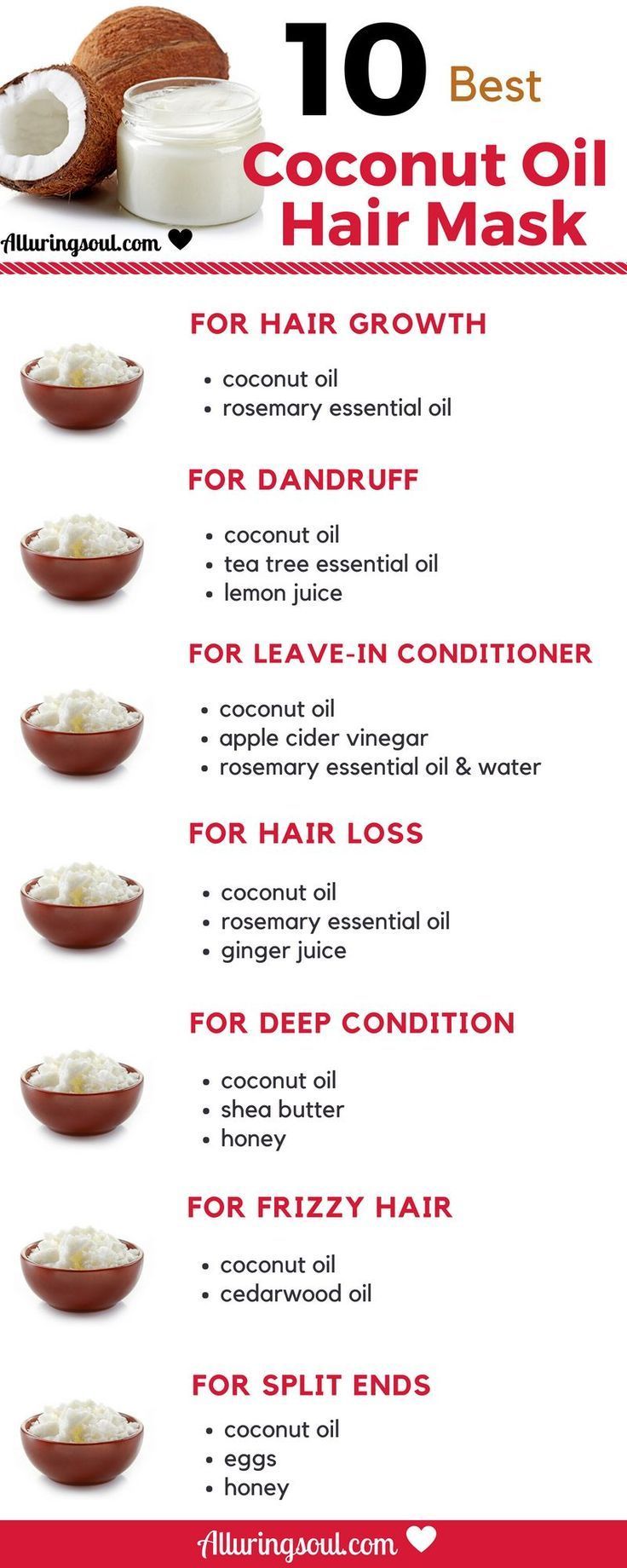 13 Best Coconut Oil Hair Mask | Alluring Soul -   17 beauty Tips for hair ideas