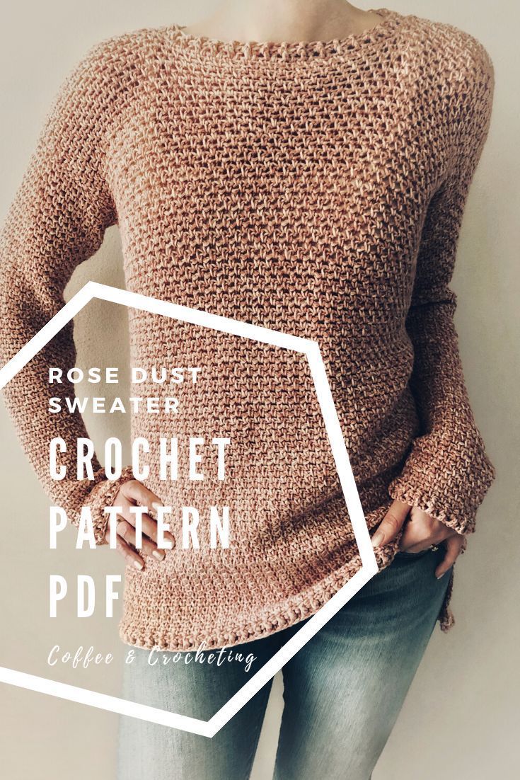 Crochet Sweater PDF Pattern - Rose Dust Sweater -   17 diy Clothes sweater ideas