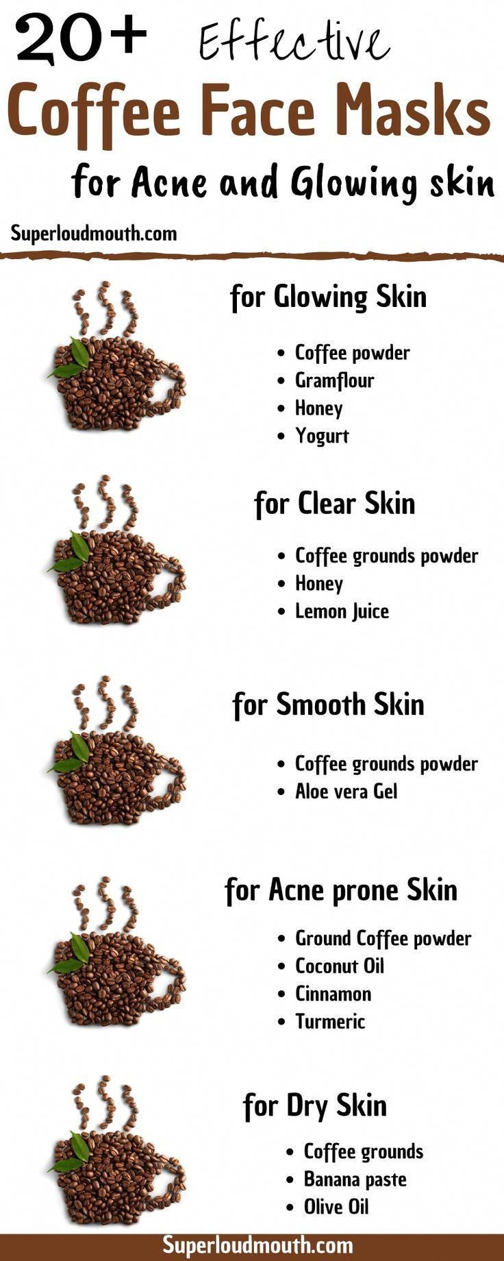 20+ Coffee face mask recipes for Acne, Glowing skin and other skin issues -   17 diy Face Mask natural ideas