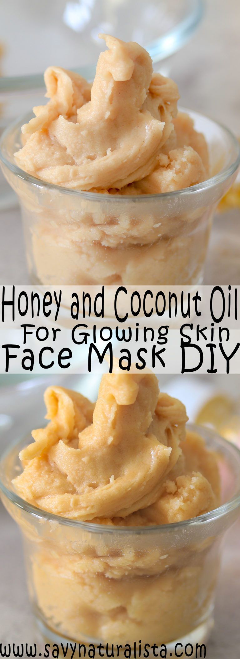 Honey and Coconut Oil Glowing Face Mask  - Savvy Naturalista -   17 diy Face Mask natural ideas