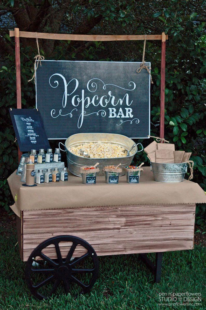 Popcorn Bar Collection - Chalkboard Edition - INSTANT DOWNLOAD -   18 beauty Bar boda ideas