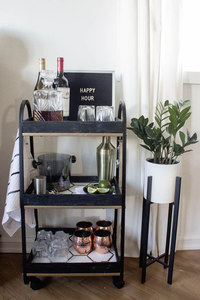 A Stylish DIY Bar Cart - Love Create Celebrate -   18 beauty Bar in bedroom ideas