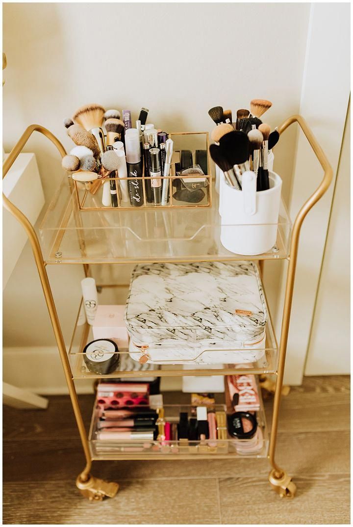 Spare Bedroom Transformed Into Glam Office - Haute Off The Rack -   18 beauty Bar in bedroom ideas