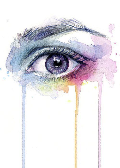 Colorful Dripping Eye Greeting Card for Sale by Olga Shvartsur -   18 beauty Eyes painting ideas