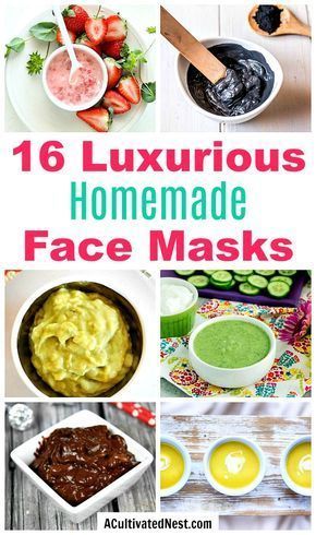 16 Luxurious Homemade Face Masks- DIY Face Masks- A Cultivated Nest -   18 beauty Mask ideas
