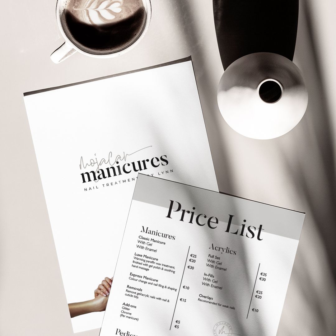 Mojacar Manicures - Kate Male - Brand Designer & Consultant -   18 beauty Salon price list ideas