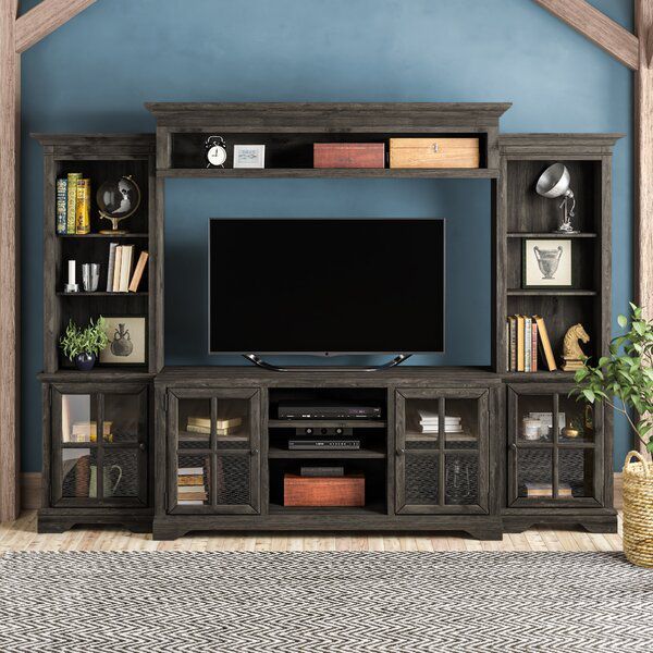 Delmon Entertainment Center for TVs up to 75 inches -   18 diy Furniture entertainment center ideas