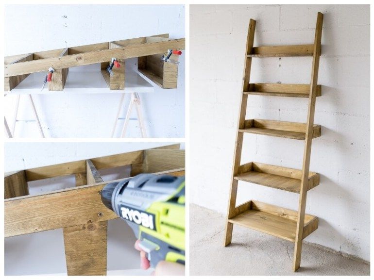 Easy to follow DIY Ladder Shelf -   18 diy Muebles paso a paso ideas