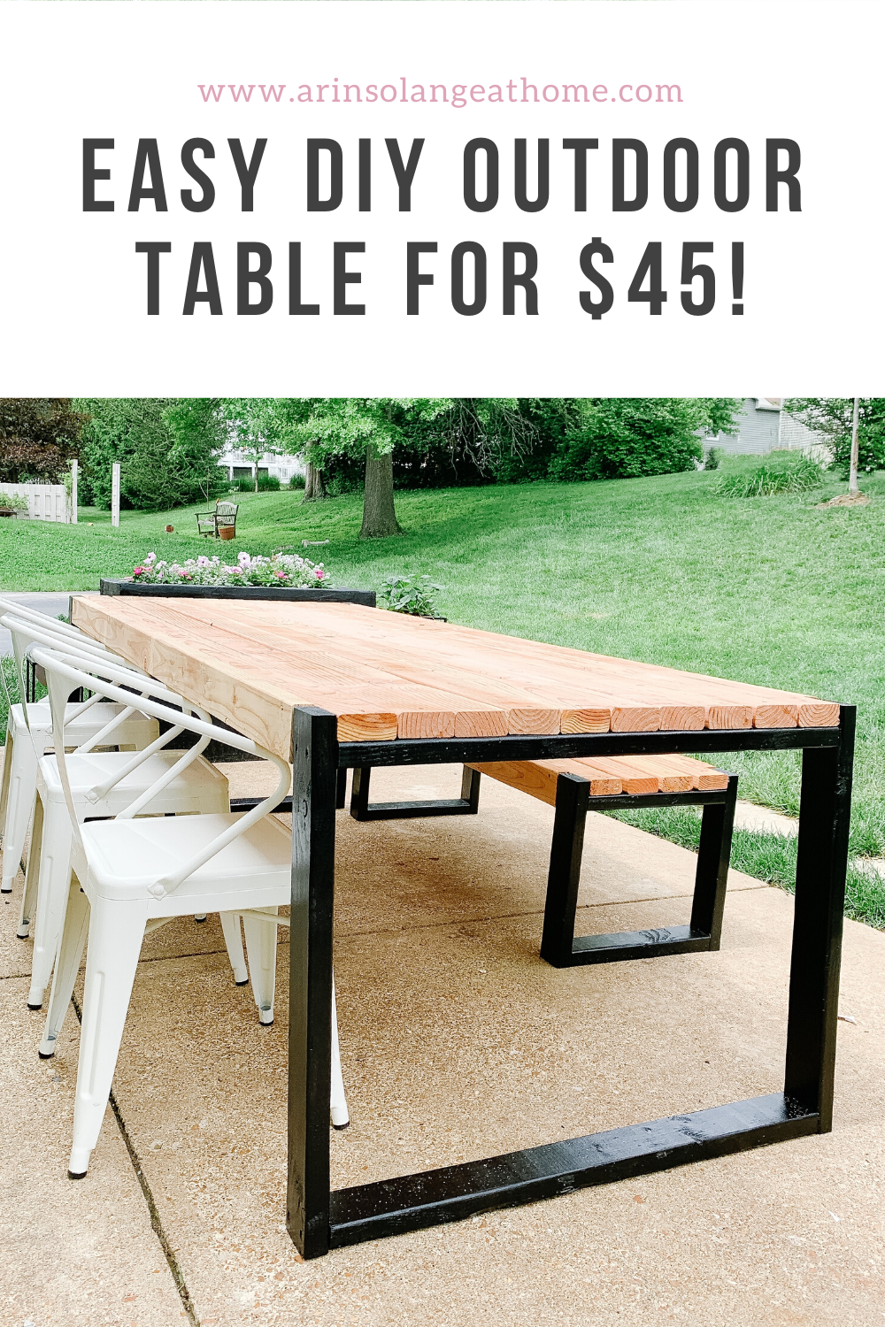 Easy DIY Outdoor Table - arinsolangeathome -   18 diy Outdoor easy ideas