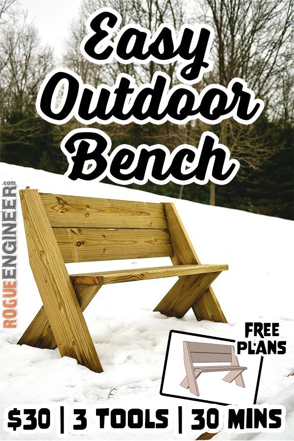 How to Build a DIY Outdoor Bench With Back -   18 diy Outdoor easy ideas