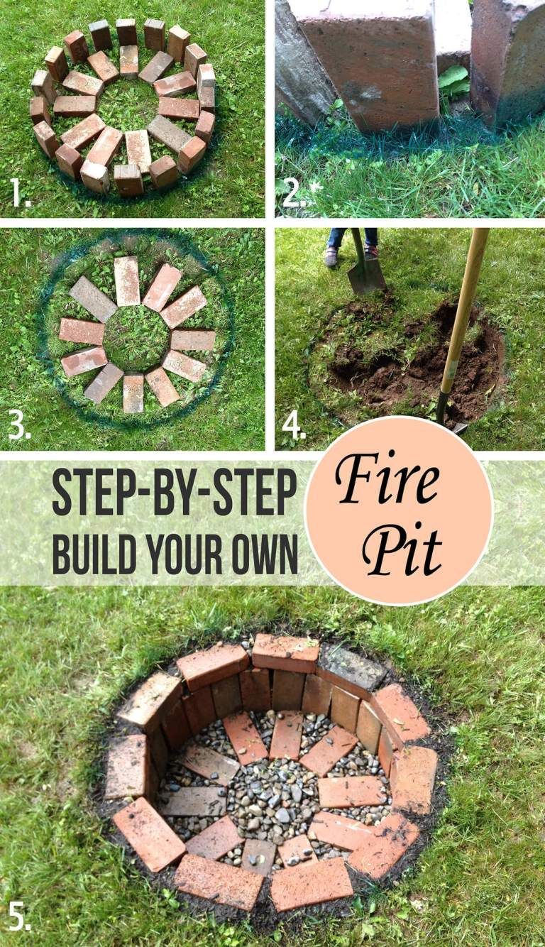 12 Easy and Cheap DIY Outdoor Fire Pit Ideas - The Handy Mano -   18 diy Outdoor easy ideas
