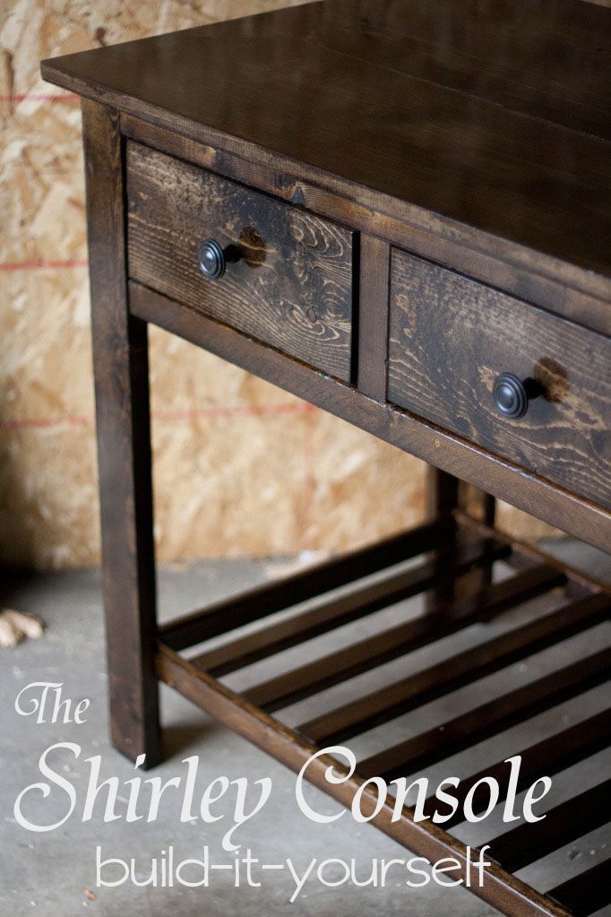 Shirley Console Table Plans -   18 diy Table with drawers ideas