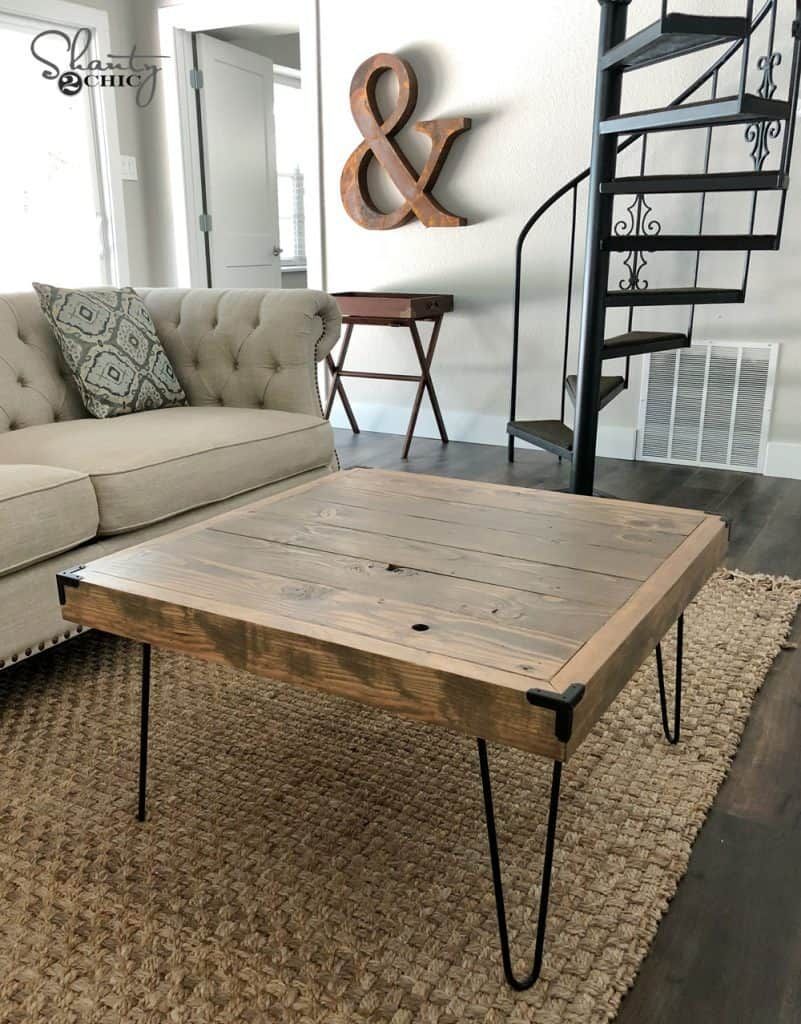 30 Easy DIY Farmhouse Coffee Table Projects with Free Plans - Joyful Derivatives -   18 diy Table with drawers ideas