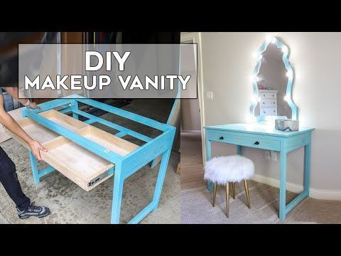 How to build a DIY makeup vanity with lights - desk with drawers -   18 diy Table with drawers ideas
