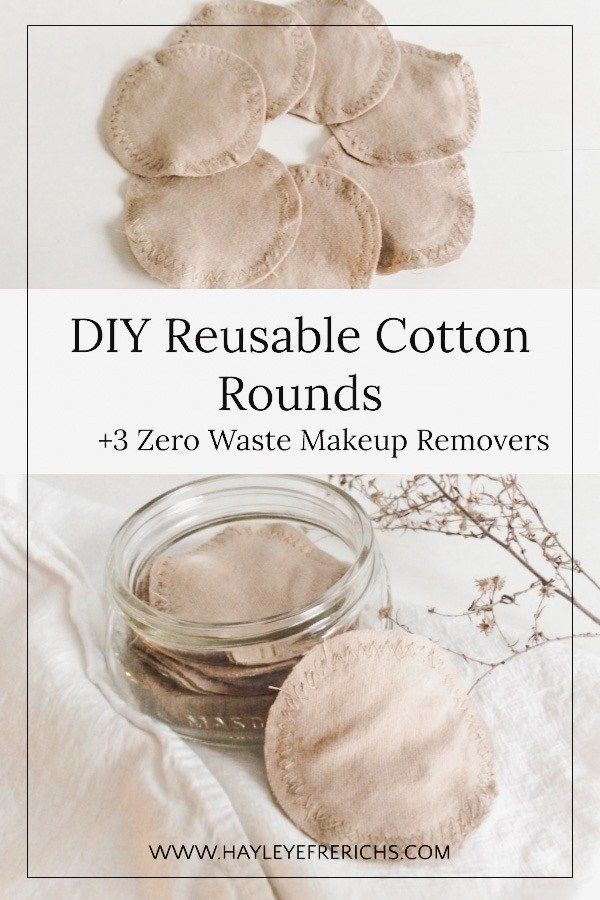DIY Reusable Cotton Rounds (+3 Zero Waste Makeup Removers) -   19 beauty DIY to sell ideas