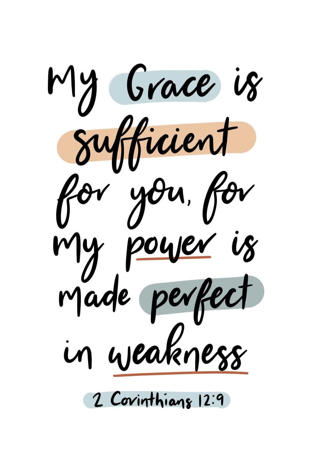 My grace is sufficient for you for my power is made perfect in weakness -   19 beauty Quotes bible ideas