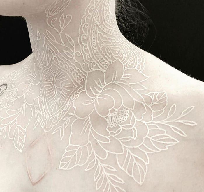 50 White Ink Tattoo Designs That Look Like They Are Magic Runes -   19 beauty Words tattoo ideas