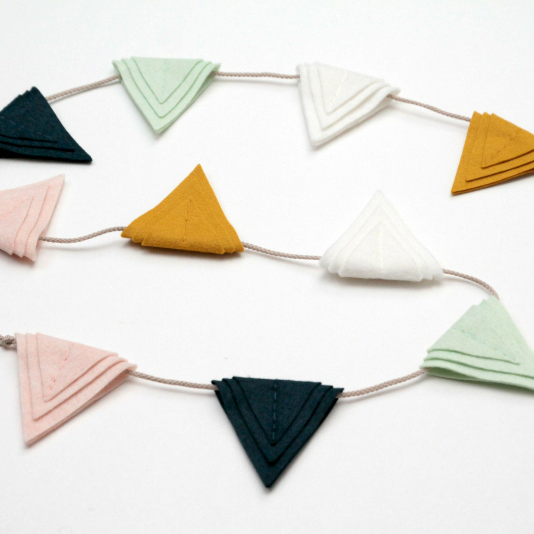 Triangle Flag Bunting -   19 diy Baby crafts ideas