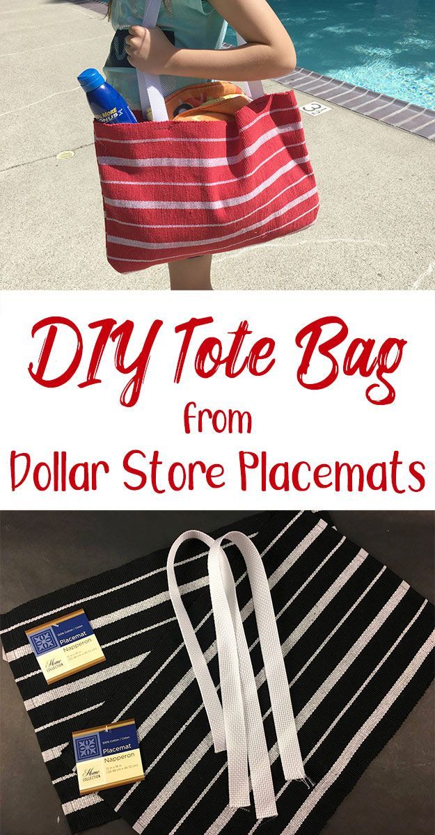 Easy DIY Tote Bag from Dollar Store Placemats (Video Tutorial) -   19 diy Bag decoration ideas