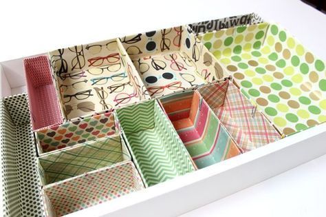 Create Your Own Cardboard Box Desk Drawer Organizers | eHow.com -   19 diy Box art ideas