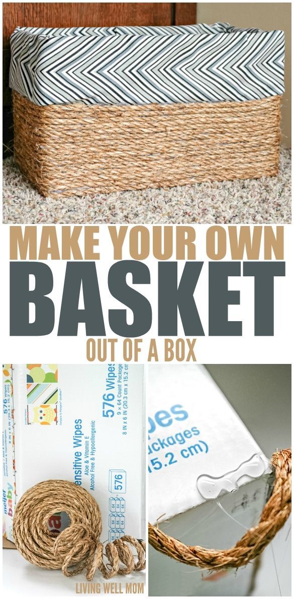 Make Your Own Basket Out of a Box -   19 diy Box art ideas