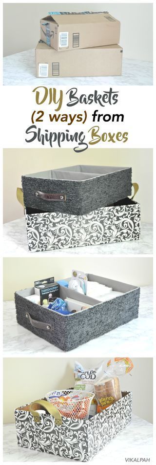 DIY Baskets(2 Ways) From Shipping Boxes -   19 diy Box art ideas