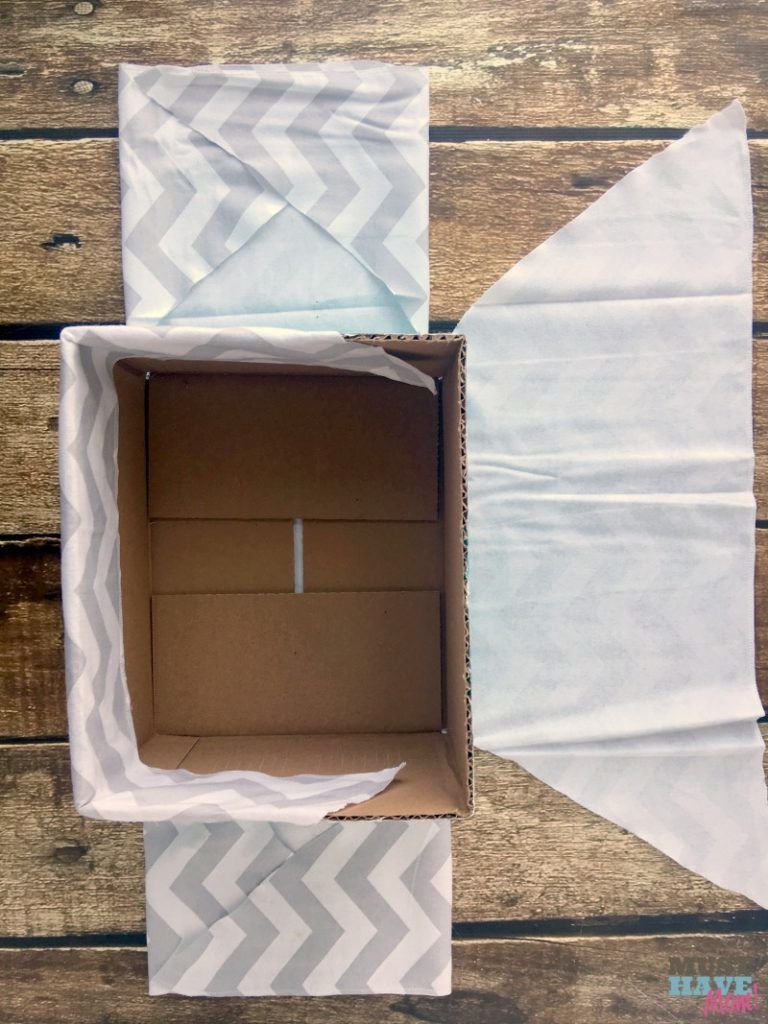 How To Turn a Diaper Box Into A Fabric Covered Basket! No Sew! -   19 diy Box basket ideas