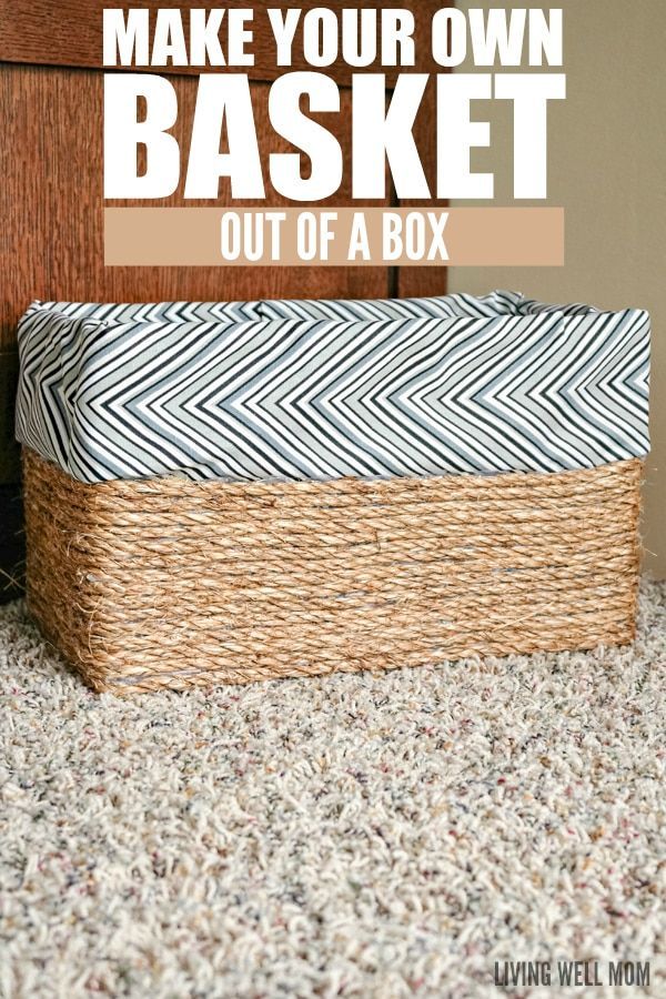 Make Your Own Basket Out of a Box -   19 diy Box basket ideas