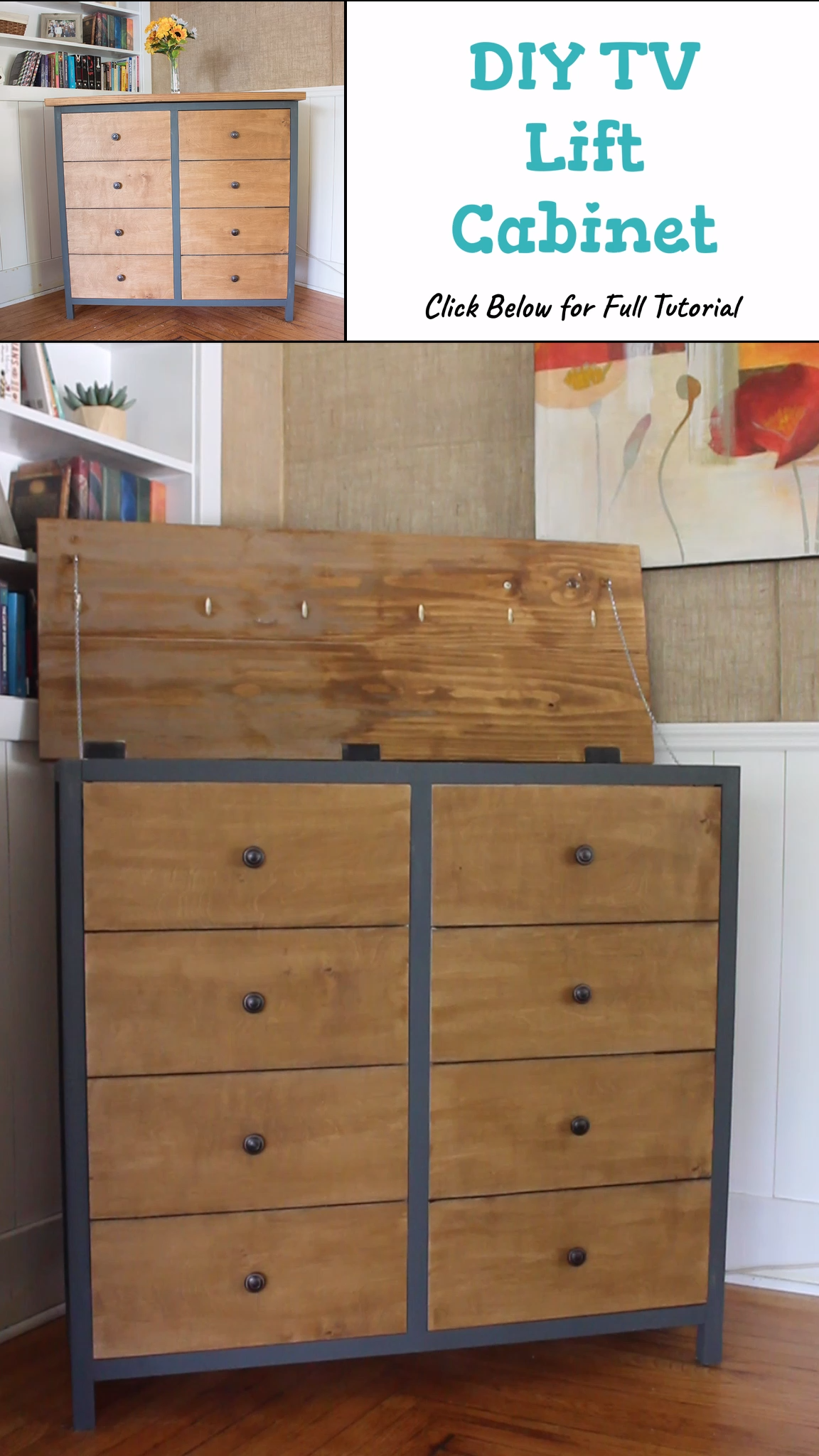 DIY TV Lift Cabinet -   19 diy Furniture restoration ideas
