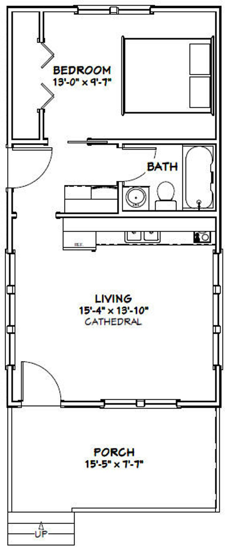 16x30 Tiny House  1-Bedroom 1-Bath  480 sq ft  PDF Floor | Etsy -   19 diy House blueprints ideas