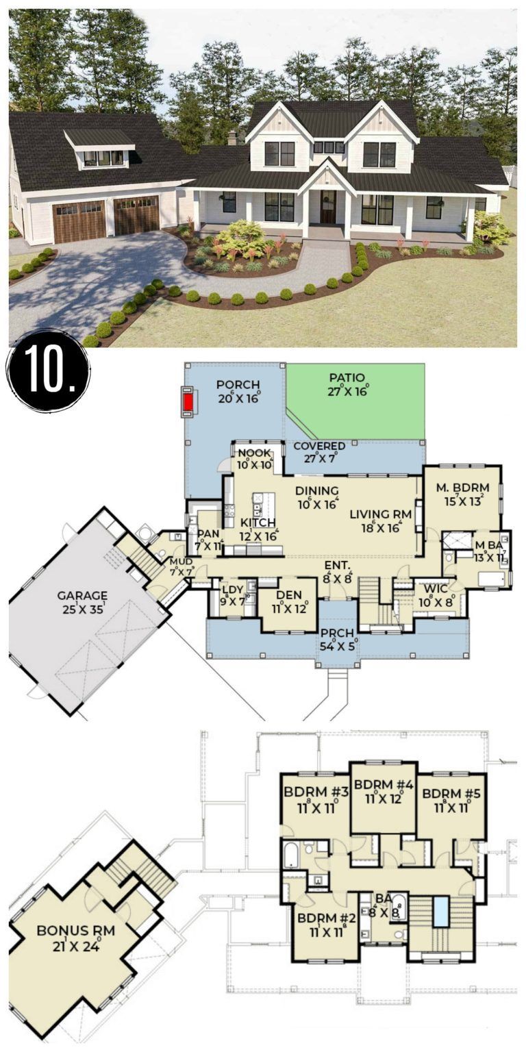 10+ Amazing Modern Farmhouse Floor Plans - Rooms For Rent blog -   19 diy House blueprints ideas