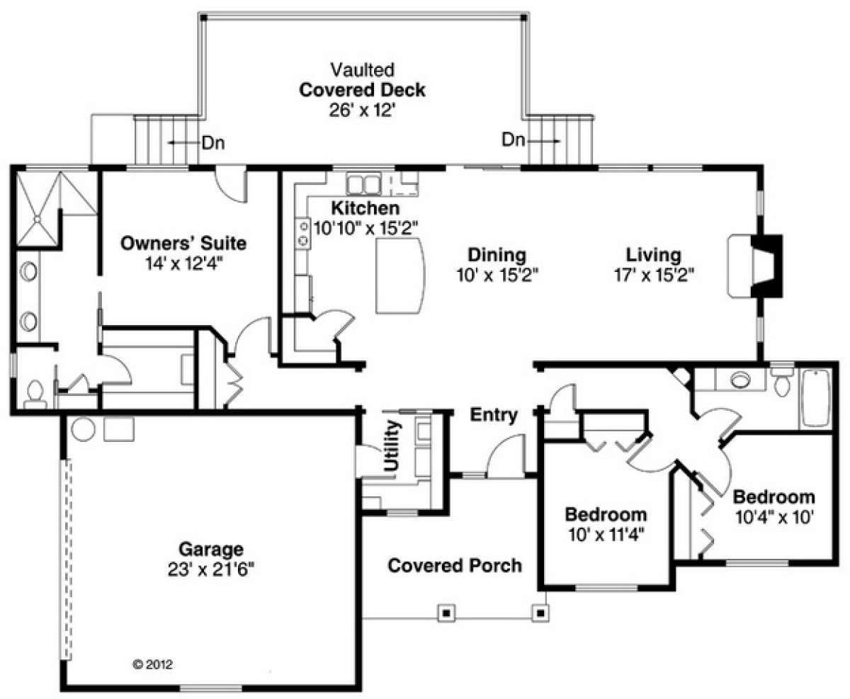 House Plan 035-00609 - Country Plan: 1,639 Square Feet, 3 Bedrooms, 2 Bathrooms -   19 diy House blueprints ideas