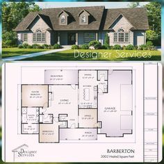 The Barberton Plan, 2002 Heated Square Feet -   19 diy House blueprints ideas