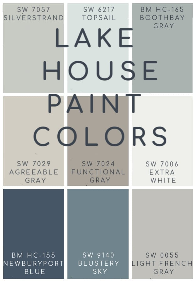 Lake House Blue and Gray Paint Colors - The Lilypad Cottage -   19 diy House painting ideas