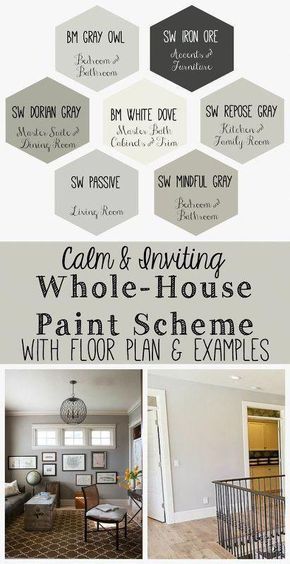 Calm and Inviting Whole House Paint Scheme -   19 diy House painting ideas