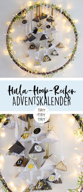 Hula-Hoop-Reifen Adventskalender -   19 diy Ideen adventskalender ideas