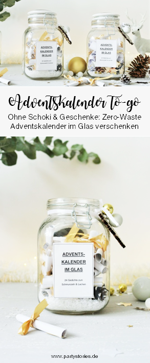 DIY Adventskalender im Glas als Geschenk Idee gestalten: mit Gedichten und Spr?chen! -   19 diy Ideen adventskalender ideas