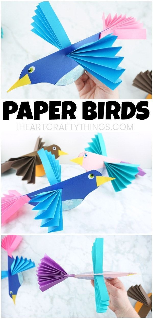 How to Make a Colorful Paper Bird Craft -Fun paper craft for kids of all ages! -   19 diy Kids spring ideas
