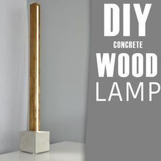 DIY Concrete and Wood LED Floor LAMP -   19 diy Lamp stand ideas