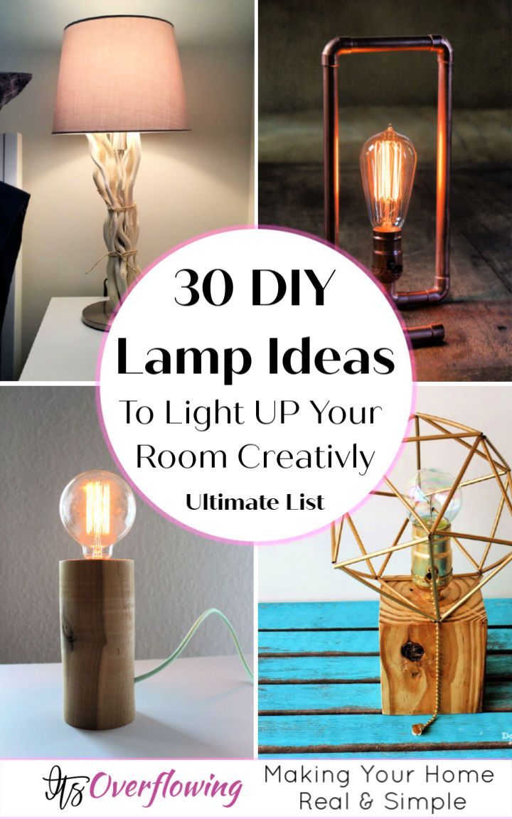 30 DIY Lamp Ideas That Are Easy to Make -   19 diy Lamp stand ideas