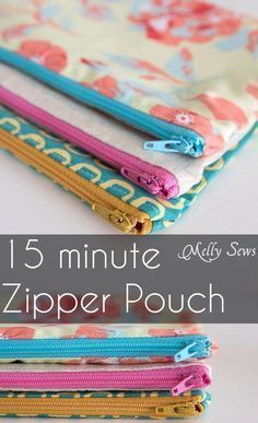 How to Sew a Zipper Pouch Tutorial - Melly Sews -   19 diy Makeup bag ideas