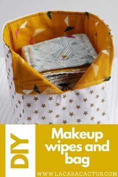 {DIY} Makeup remover wipes and bag - La Casa Cactus -   19 diy Makeup bag ideas