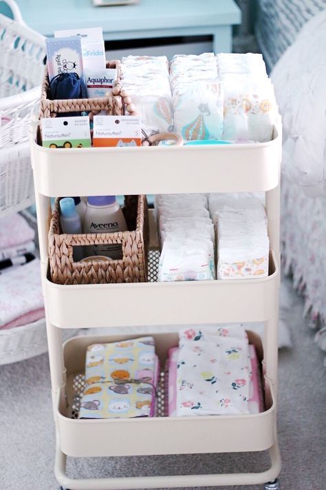 Our IKEA Diaper Changing Cart -   19 diy Organization baby ideas