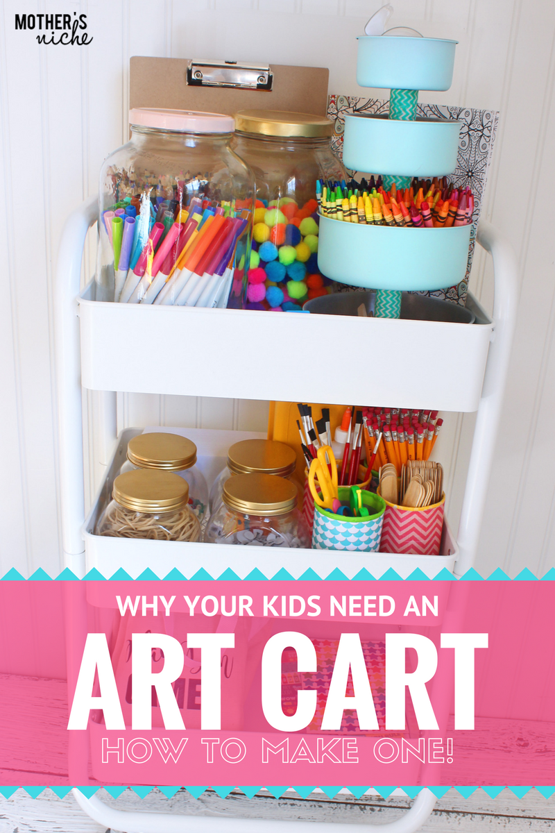 ENCOURAGE CREATIVITY: How to Make an ART CART for Kids! -   19 diy Organization for kids ideas