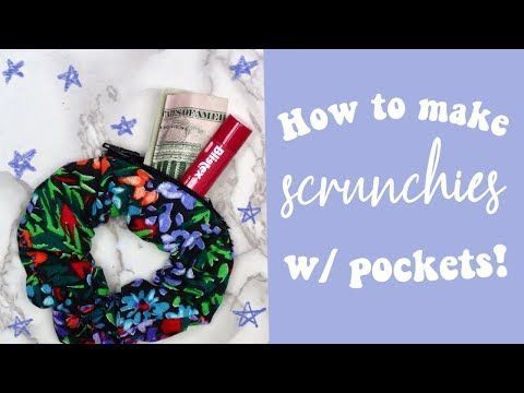 How to make a scrunchie with a SECRET POCKET! DIY stash scrunchie -   19 diy Scrunchie simple ideas