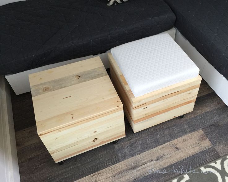 Wood Storage Stools  | Ana White -   19 diy Storage stool ideas